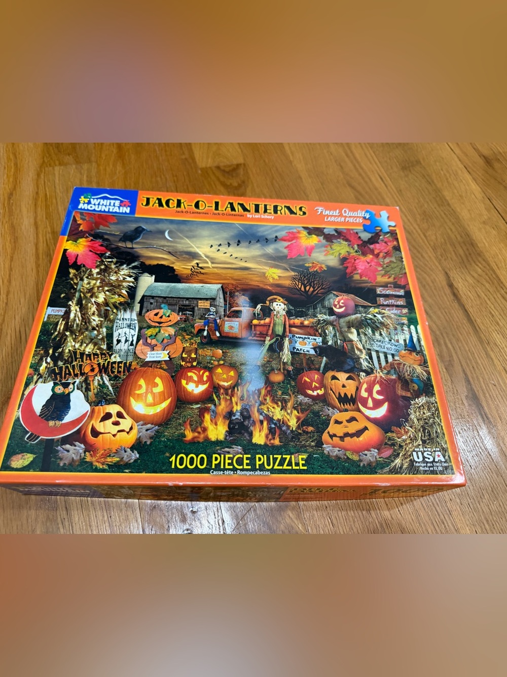 White Mountain Halloween Jack-O-Lanterns Puzzle - Orange & Black